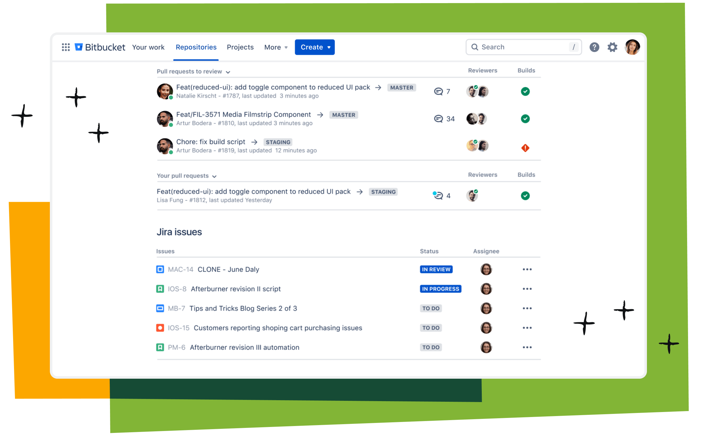 Schermafbeelding van Bitbucket-product